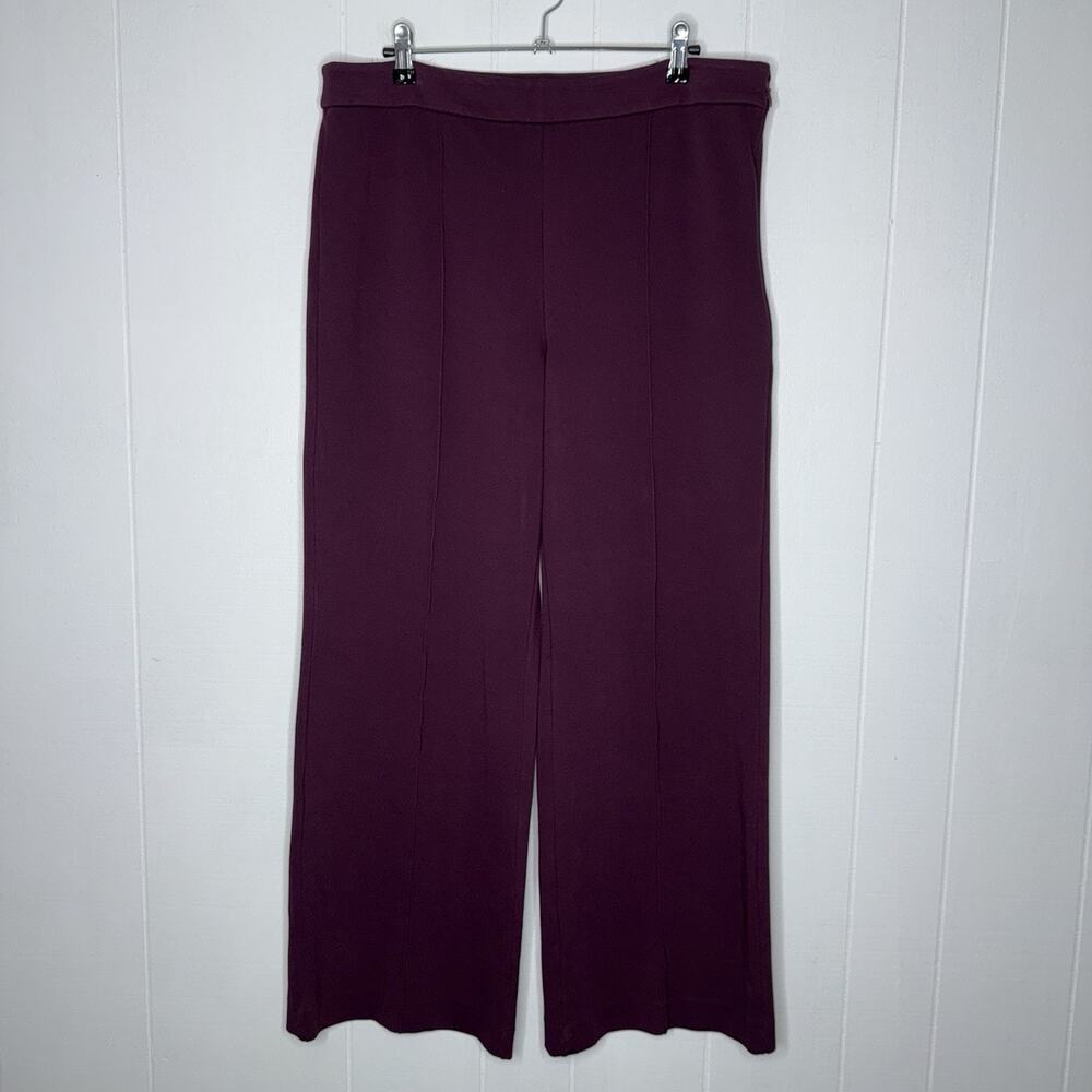 Ann Taylor Women’s Curvy Fit Wide Leg Pants Burgundy Size 16